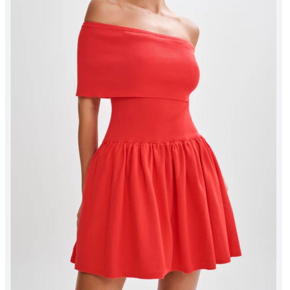 BRAND NEW Meshki Strapless Mini Red Dress